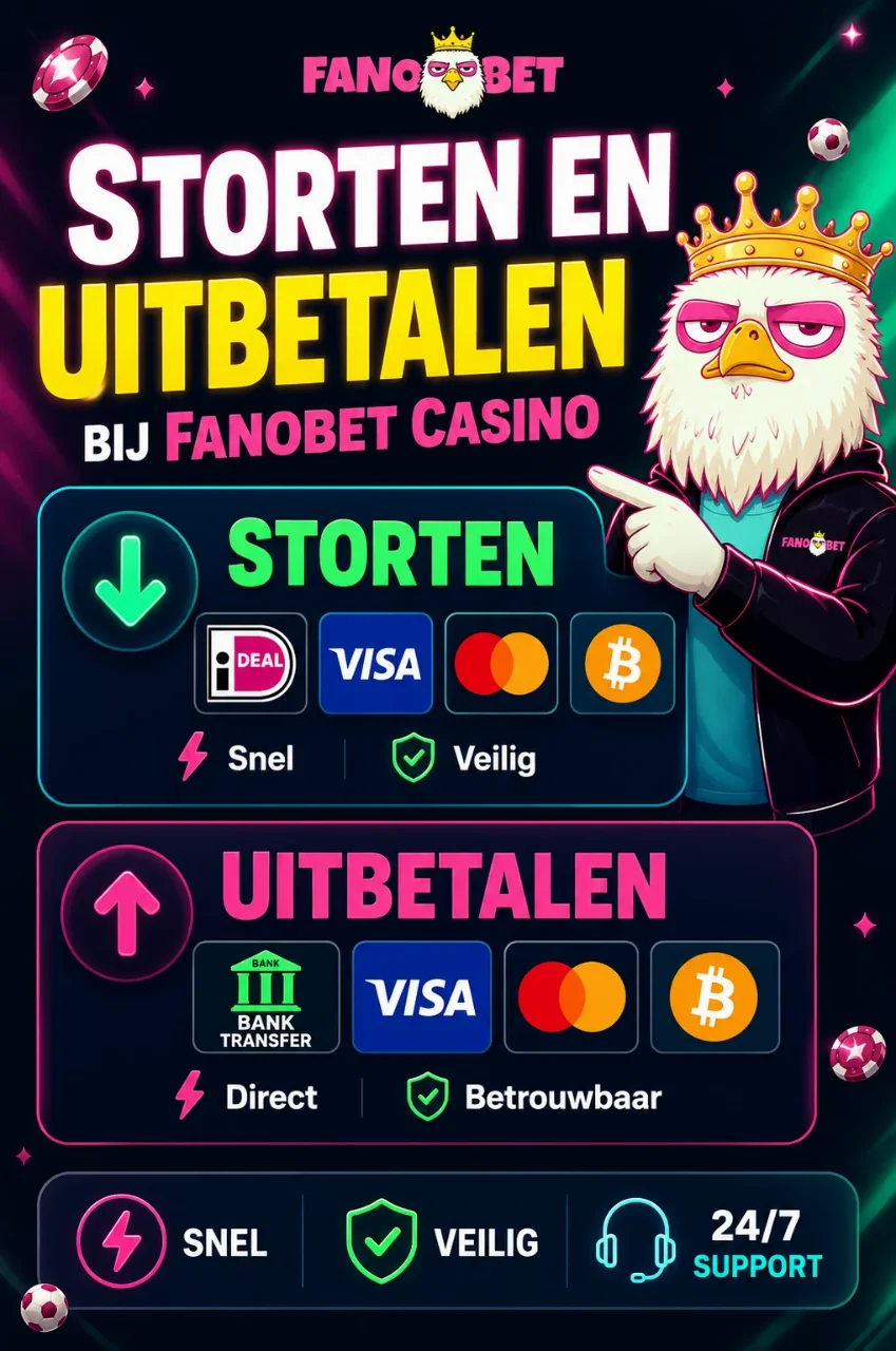 Fanobet Casino — Betaalmethoden voor storten en uitbetalen