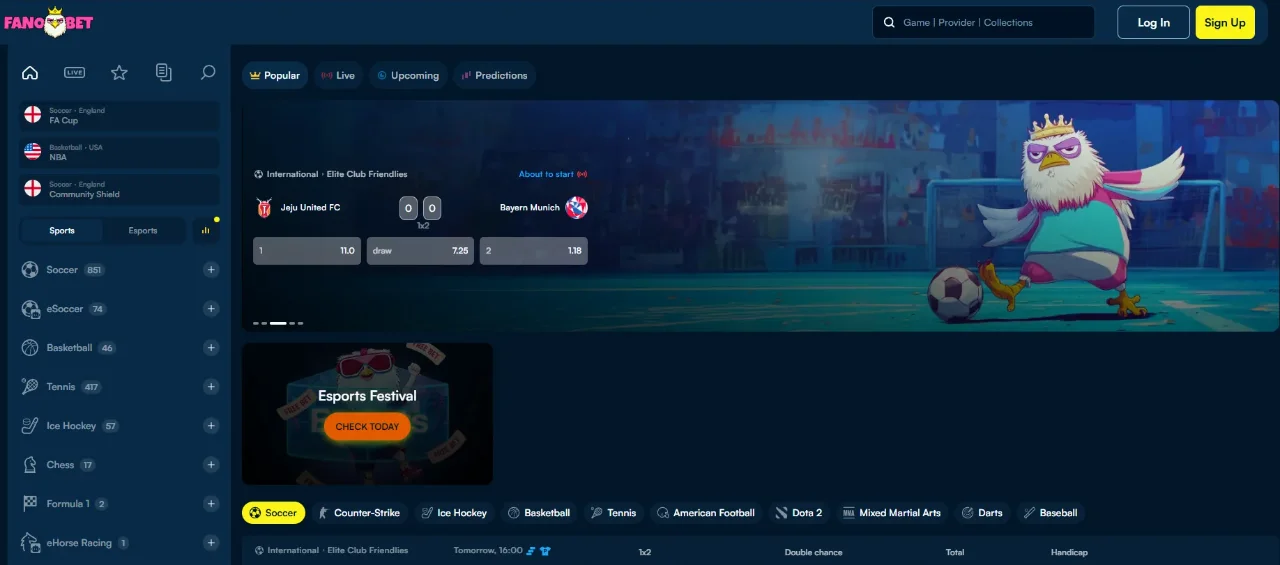Voetbalwedstrijd op sportsbook scherm met odds
